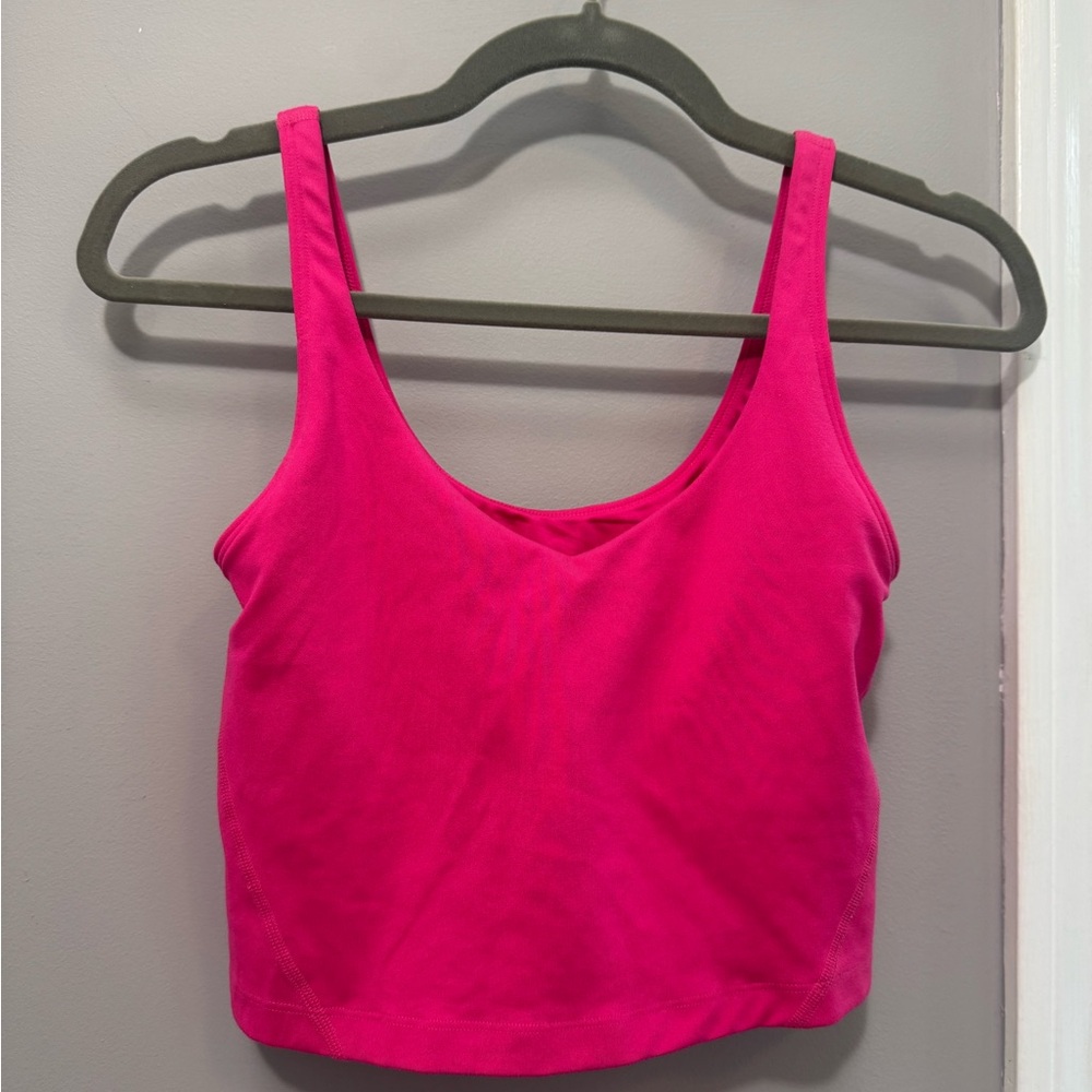 Gilly Hicks Athletic Cropped Vibrant Pink Tank Top